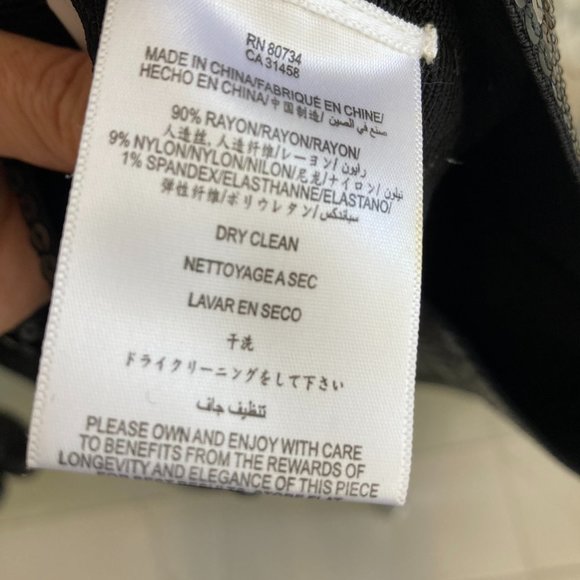 HERVE LEGER Black Sleeveless Sequin Accented Bandage Dress - Picture 8 of 8